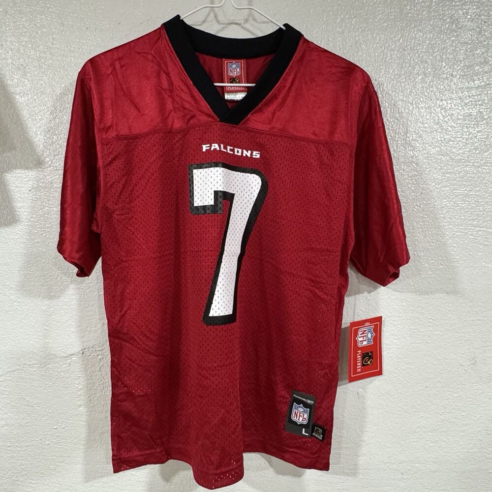 Michael Vick Atlanta Falcons #7 Football Jersey Boy's Size L Red/White Reebok